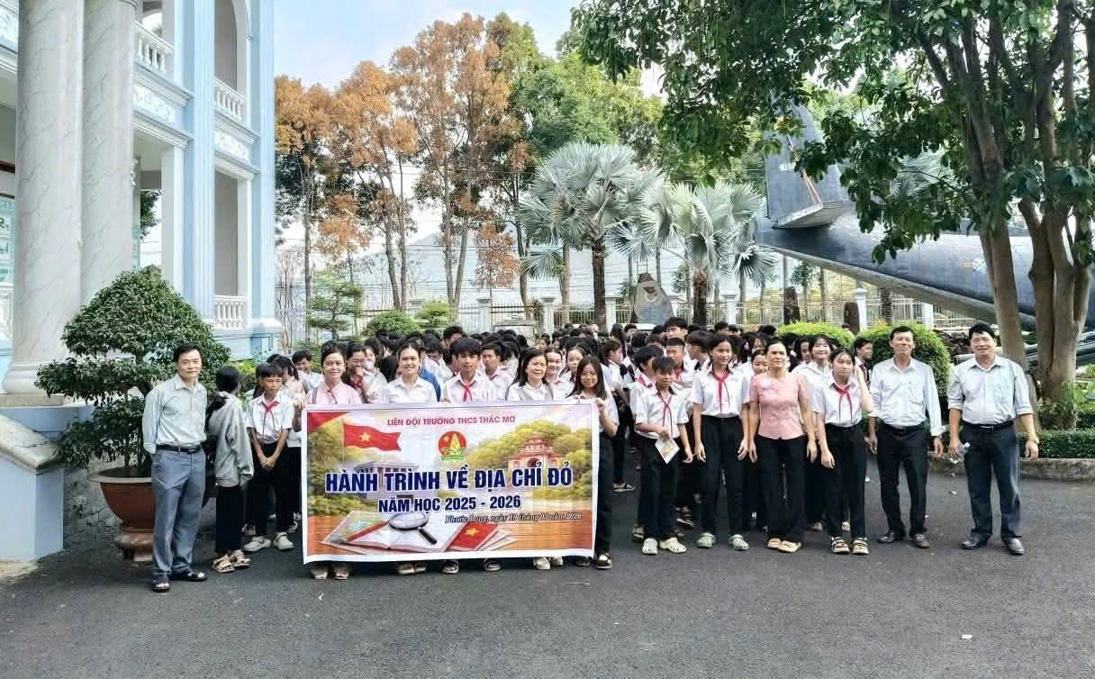 CHƯƠNG TRÌNH NGOẠI KHÓA THAM QUAN BẢO TÀNG CHIẾN DỊCH ĐƯỜNG 14 PHƯỚC LONG CỦA TRƯỜNG THCS THÁC MƠ