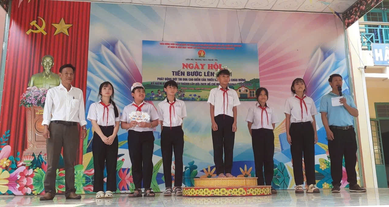 LIÊN ĐỘI TRƯỜNG THCS PHƯỚC TÍN TỔ CHỨC NGÀY HỘI “TIẾN BƯỚC LÊN ĐOÀN”