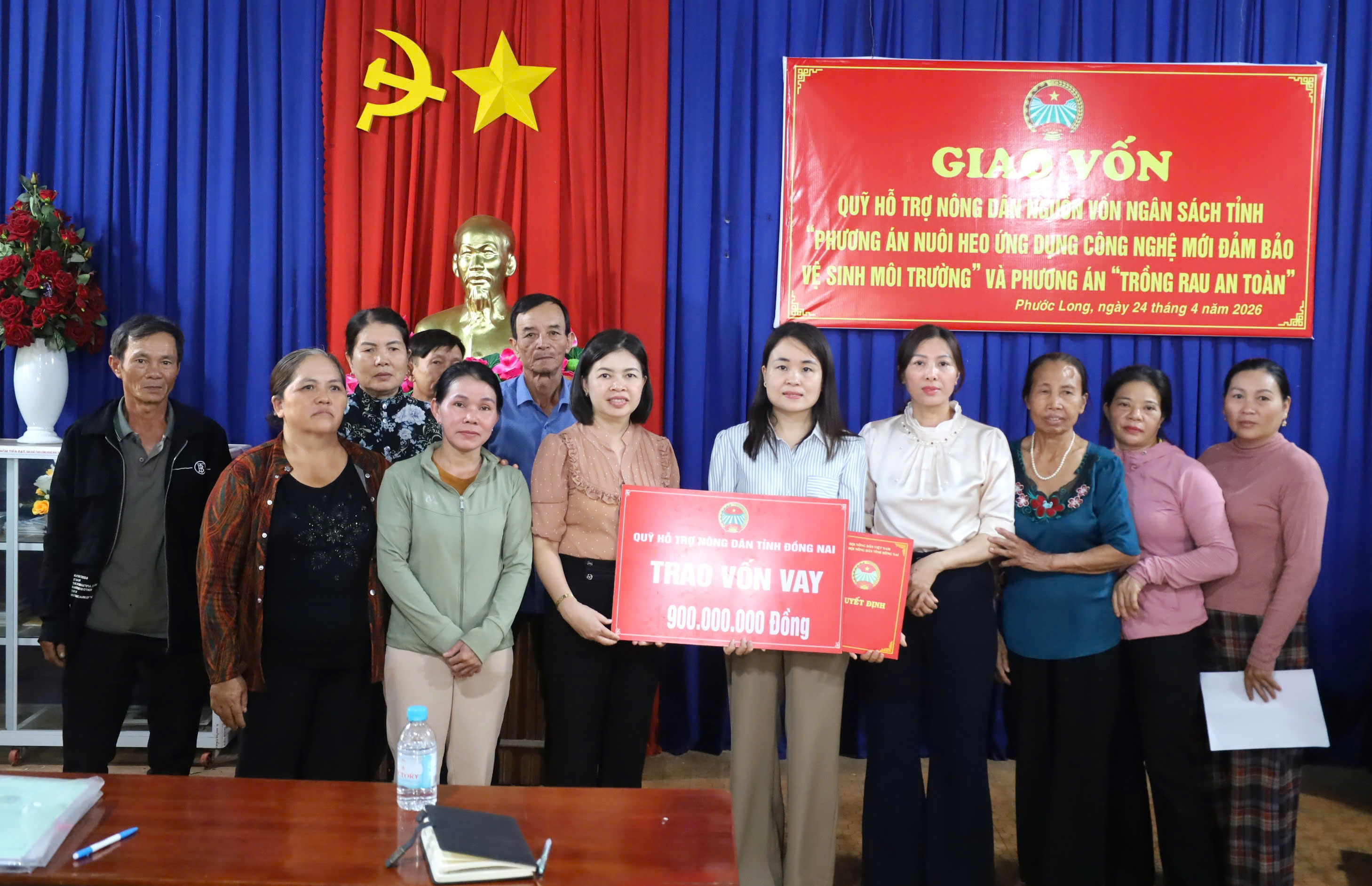 20 hội viên nông dân phường Phước Long được nhận vốn Quỹ Hỗ trợ nông dân tỉnh Đồng Nai