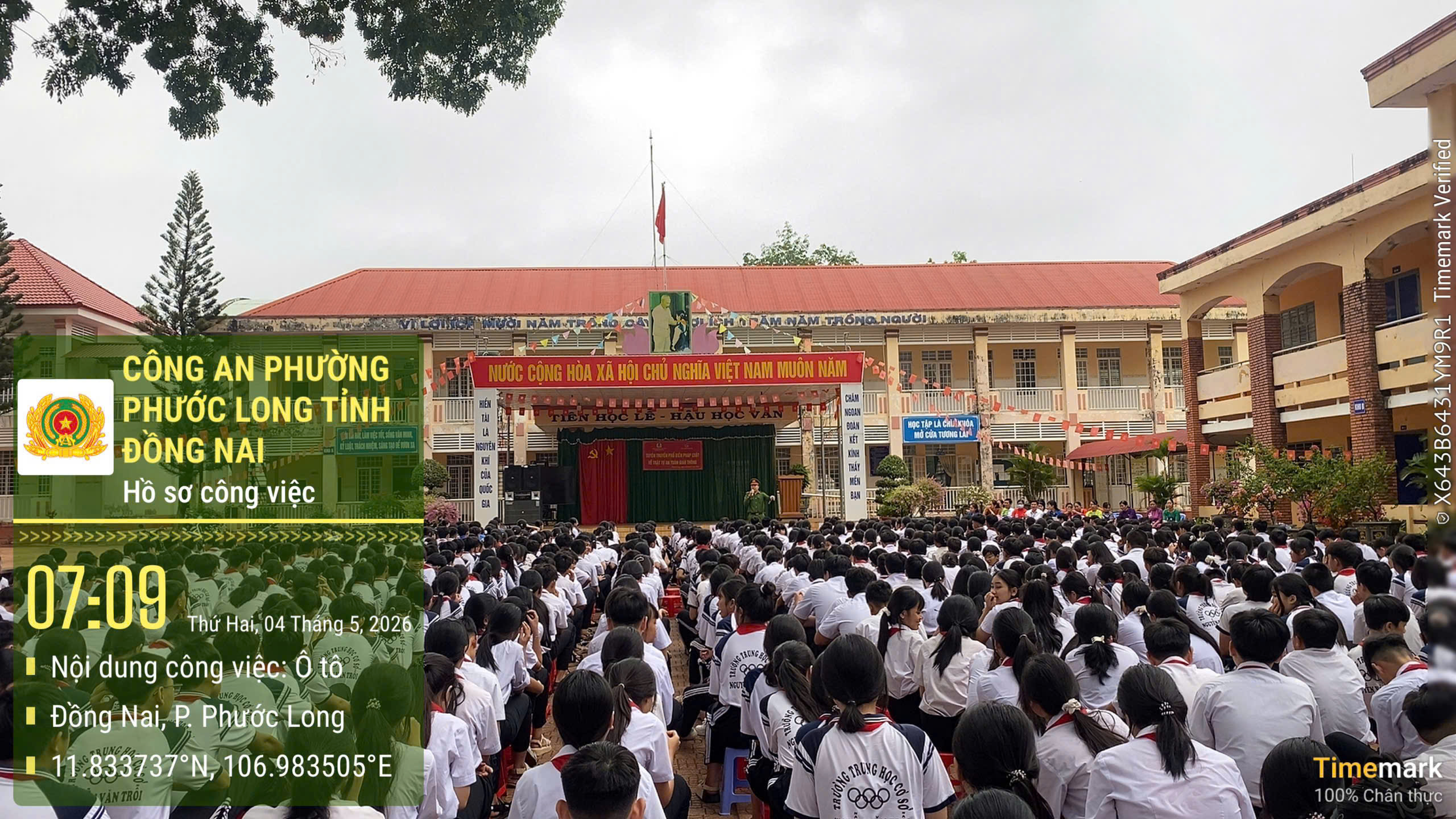 CÔNG AN PHƯỜNG PHƯỚC LONG TĂNG CƯỜNG TUYÊN TRUYỀN, GIÁO DỤC PHÁP LUẬT TRONG LỨA TUỔI HỌC SINH