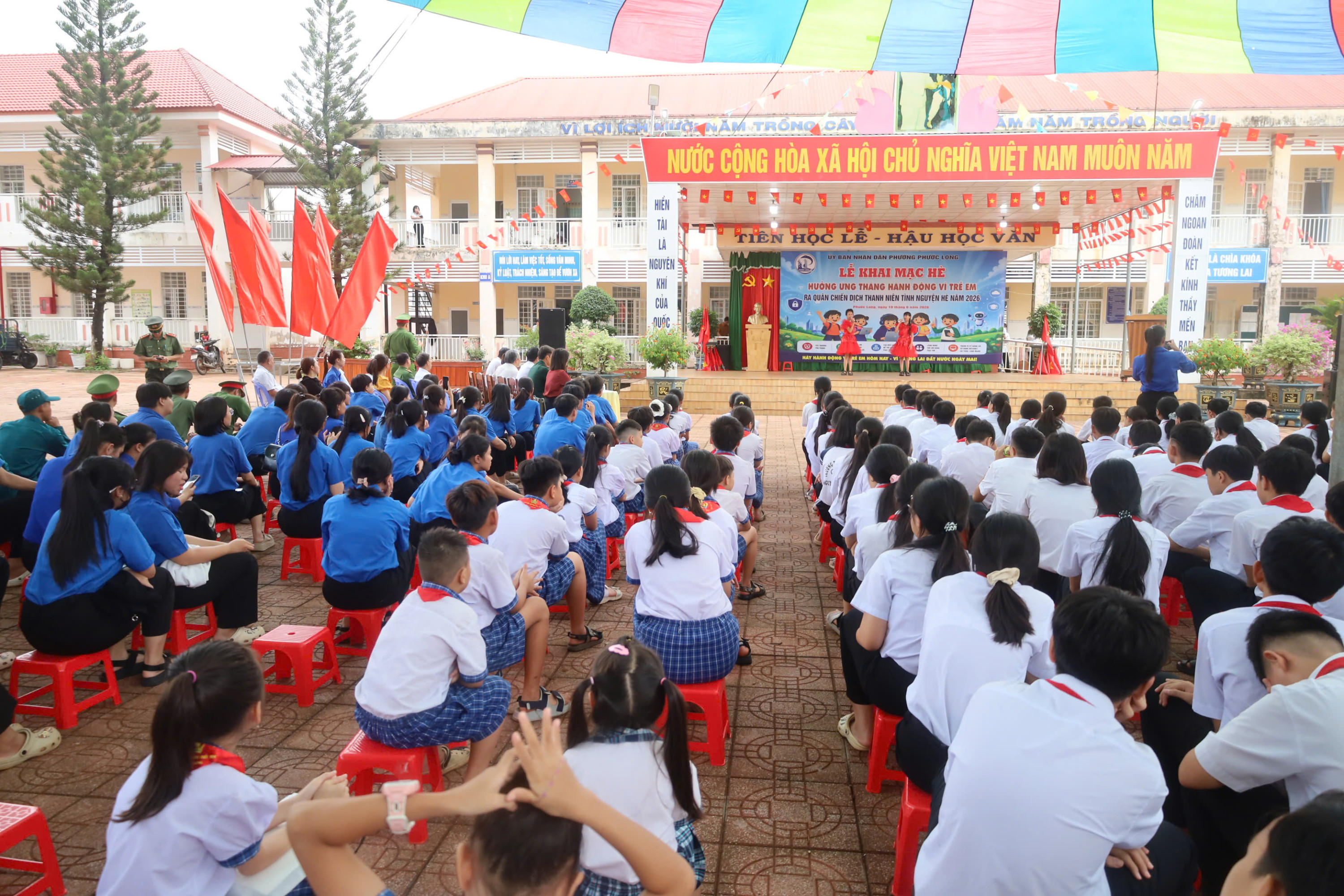 PHƯỜNG PHƯỚC LONG TỔ CHỨC LỄ KHAI MẠC HÈ HƯỞNG ỨNG THÁNG HÀNH ĐỘNG VÌ TRẺ EM VÀ RA QUÂN CHIẾN DỊCH THANH NIÊN TÌNH NGUYỆN HÈ NĂM 2026