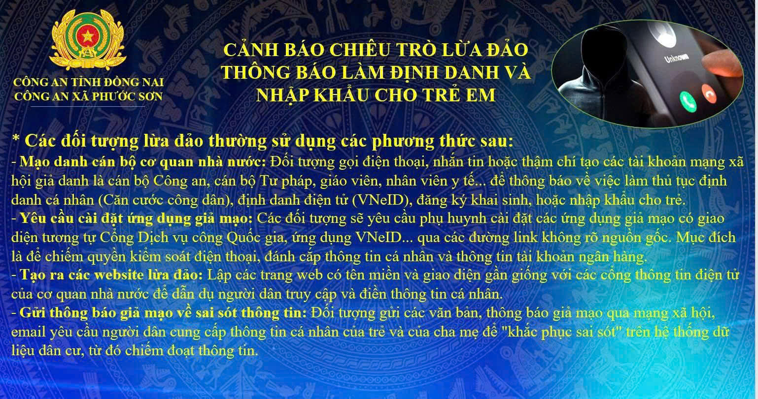 THÔNG BÁO PHÒNG, CHỐNG LỪA ĐẢO