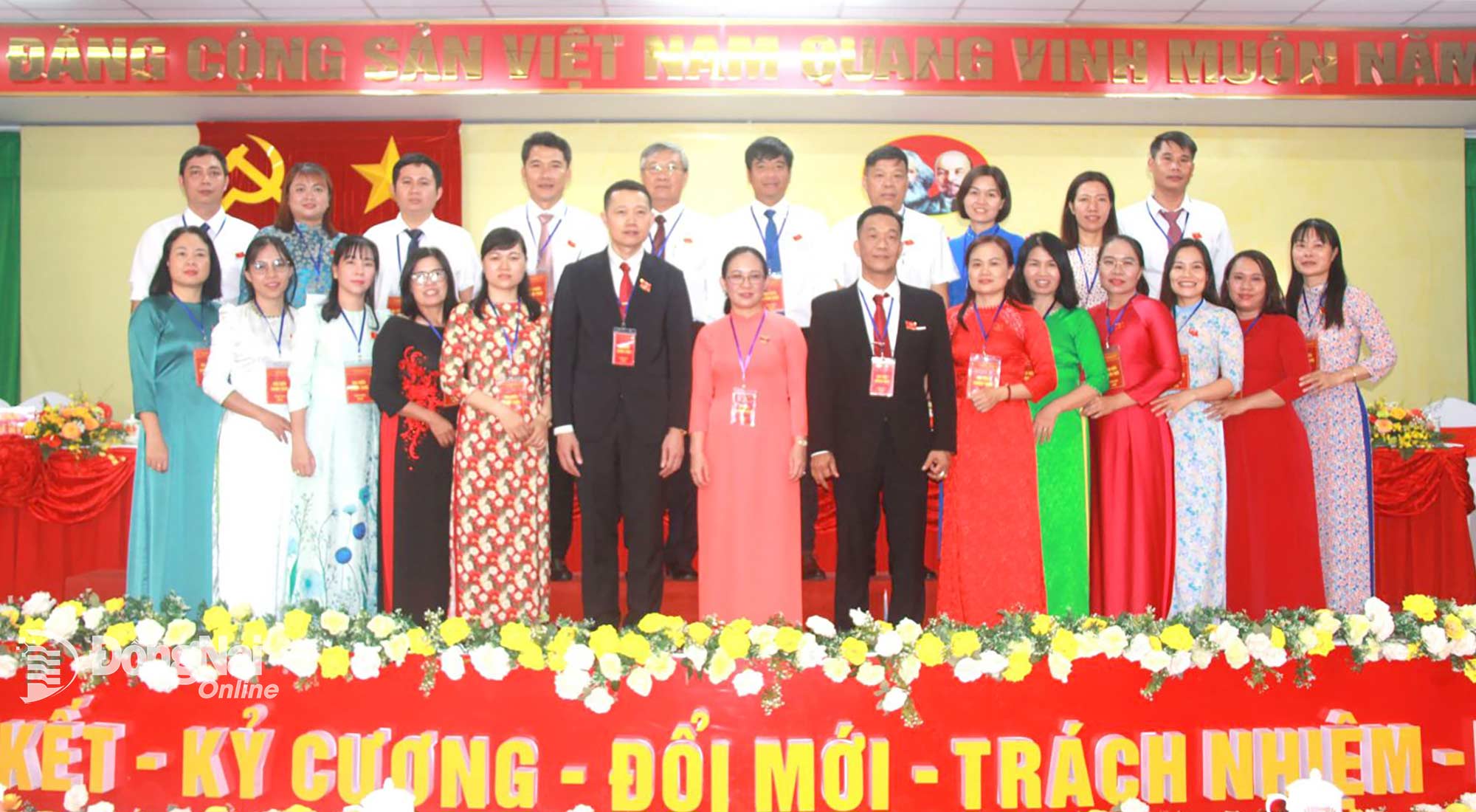 Ban Chấp hành Đảng bộ phường Phước Tân nhiệm kỳ 2025-2030. Ảnh: Nguyệt Hà