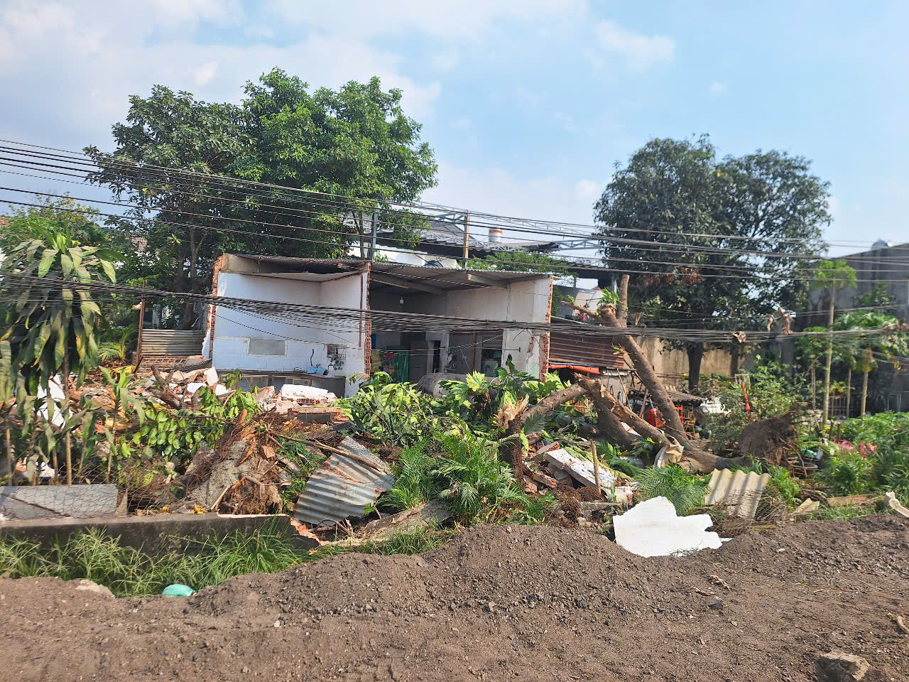 Căn nhà sau lúc Cưỡng chế tại Tờ 73 Thửa đất 9