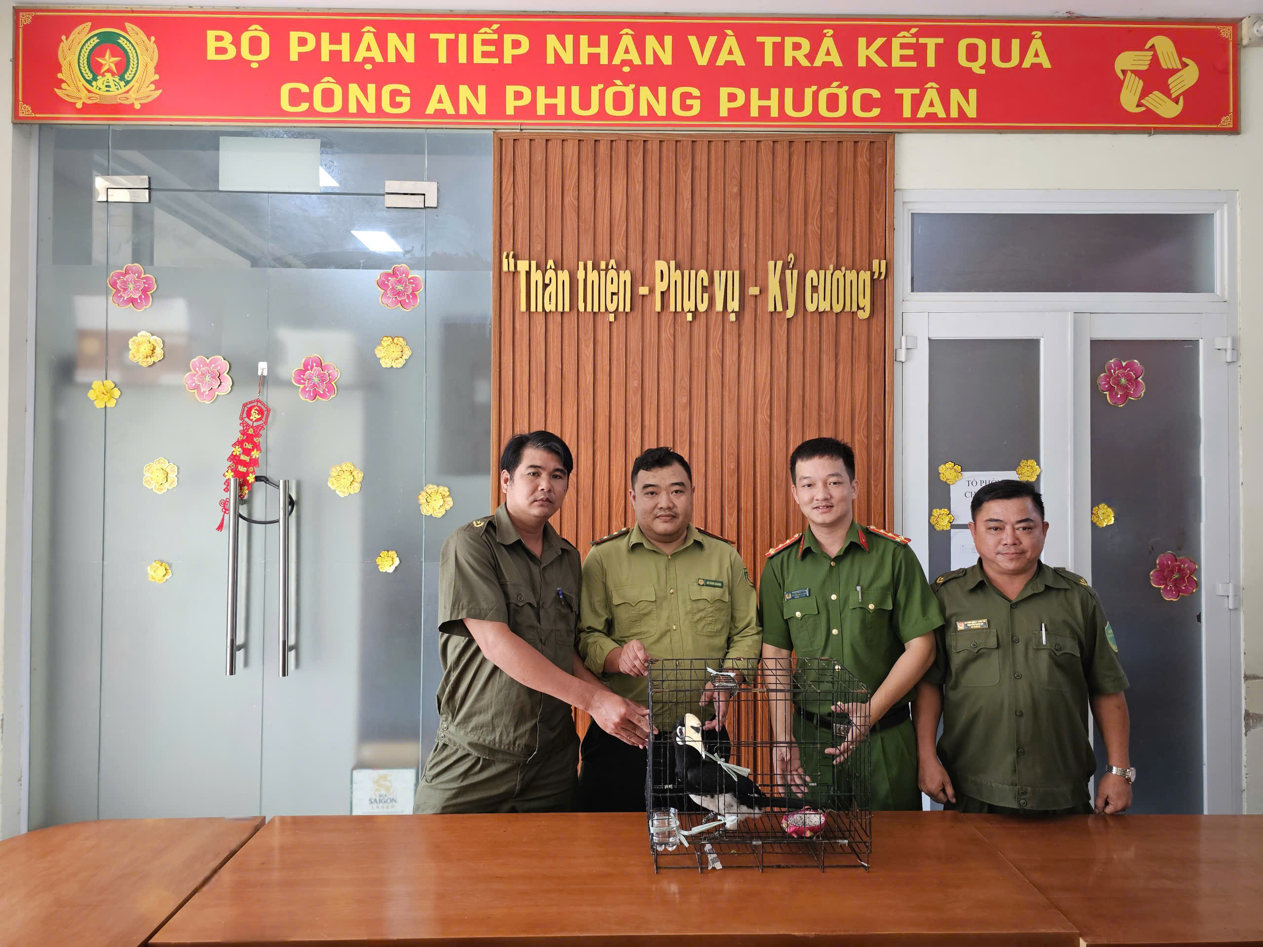Tự nguyện giao nộp cá thể chim “Cao Cát bụng trắng”