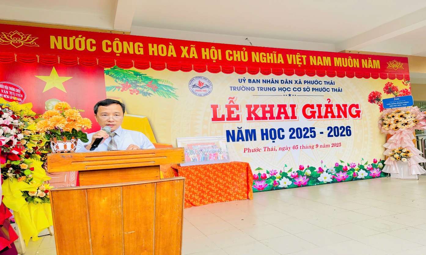 Các trường học trên địa bàn xã Phước Thái tưng bừng tổ chức lễ khai giảng năm học mới 2025-2026