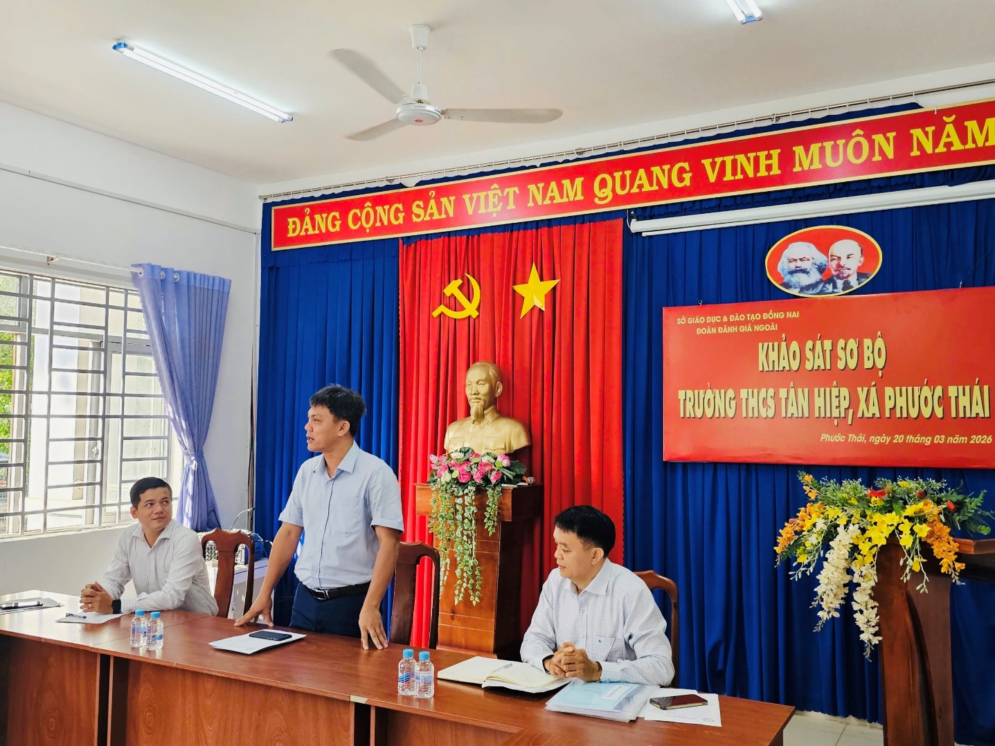 Trường THCS Tân Hiệp đón đoàn đánh giá ngoài kiểm định chất lượng giáo dục và tái công nhận trường chuẩn quốc gia