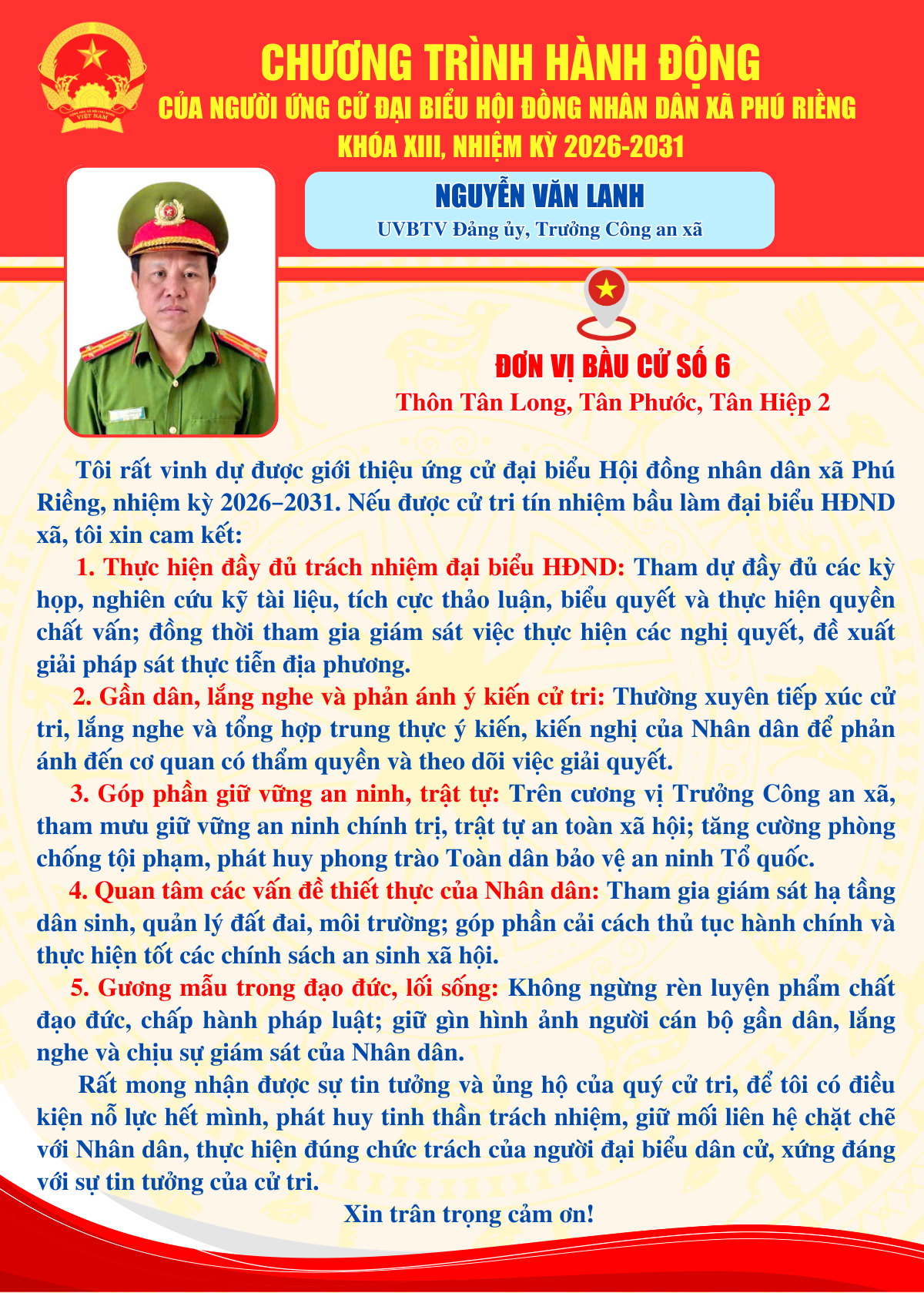Chương trình hành động ông Nguyễn Văn Lanh