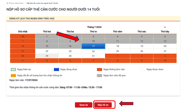 Hướng dẫn nộp hồ sơ trực tuyến đề nghị cấp thẻ Căn cước cho trẻ từ 6-14 tuổi- Ảnh 14.