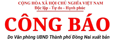 CÔNG BÁO