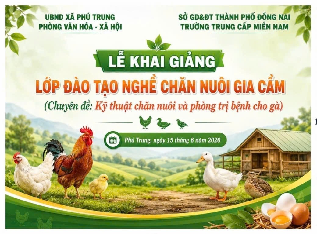'A poster with chickens and ducks

Description automatically generated'
