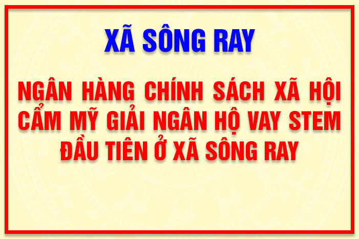 NGÂN HÀNG CHÍNH SÁCH XÃ HỘI CẨM MỸ GIẢI NGÂN HỘ VAY STEM ĐẦU TIÊN Ở XÃ SÔNG RAY