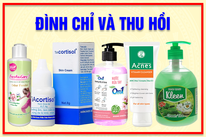 (Hình ảnh minh họa các sản phẩm bị thu hồi)