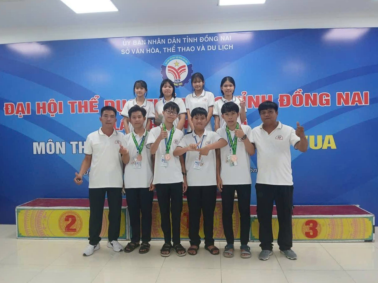 ĐỘI TUYỂN CỜ VUA XÃ SÔNG RAY ĐẠT HUY CHƯƠNG ĐỒNG CẤP TỈNH - NỘI DUNG ĐỒNG ĐỘI CỜ NHANH - NAM