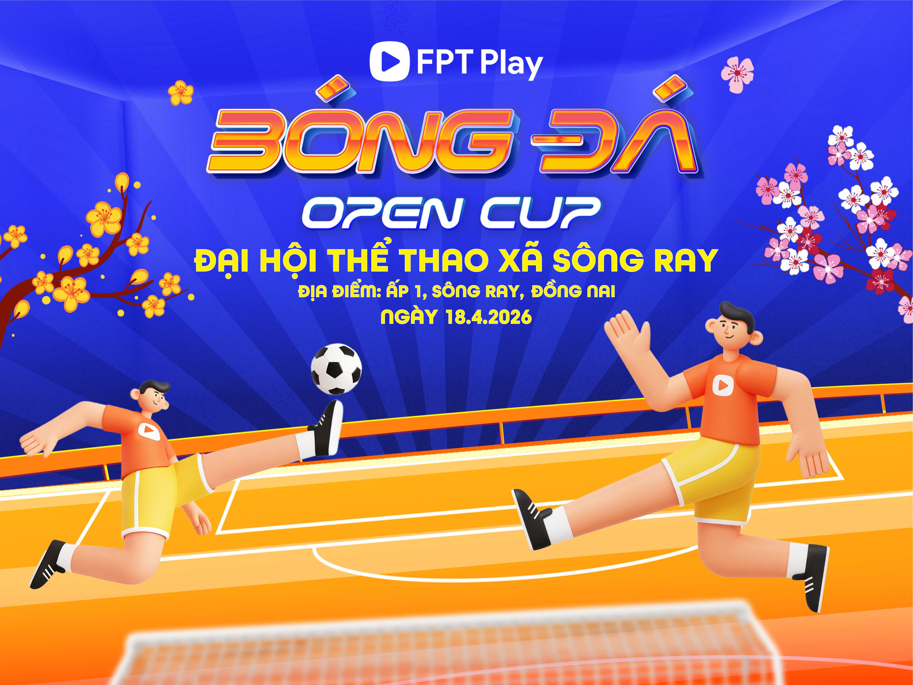 (FPT Telecom đồng hành cùng môn bóng đá tại Đại hội Thể dục Thể thao lần này của xã Sông Ray)