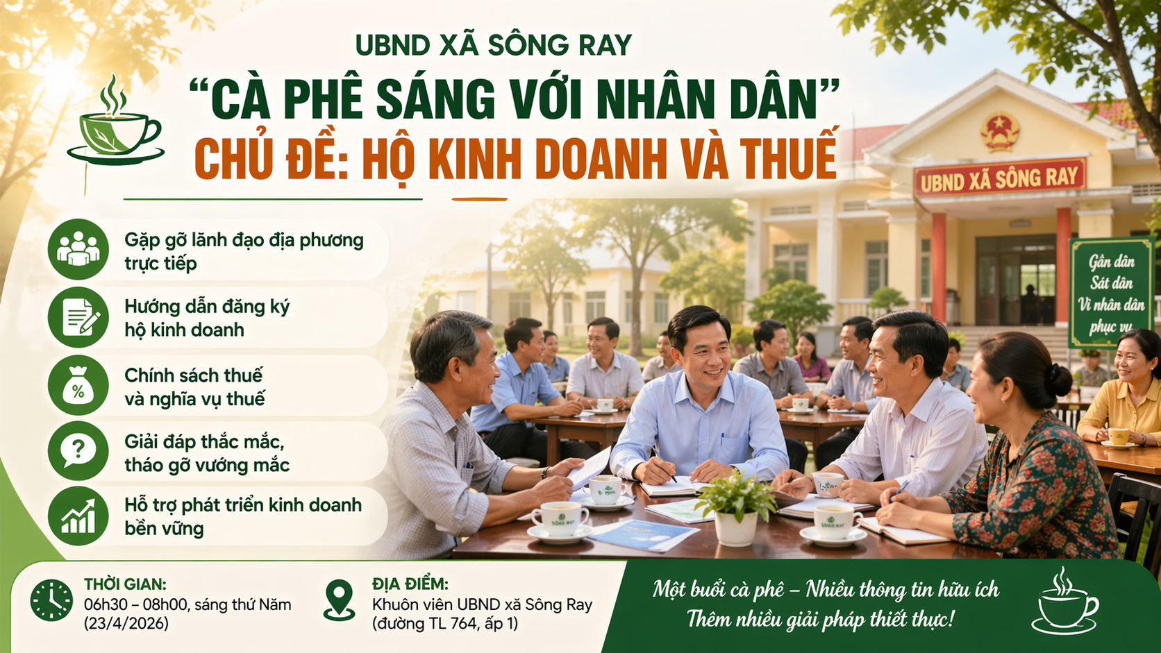 “CÀ PHÊ SÁNG VỚI NHÂN DÂN” – CHỦ ĐỀ: HỘ KINH DOANH VÀ THUẾ