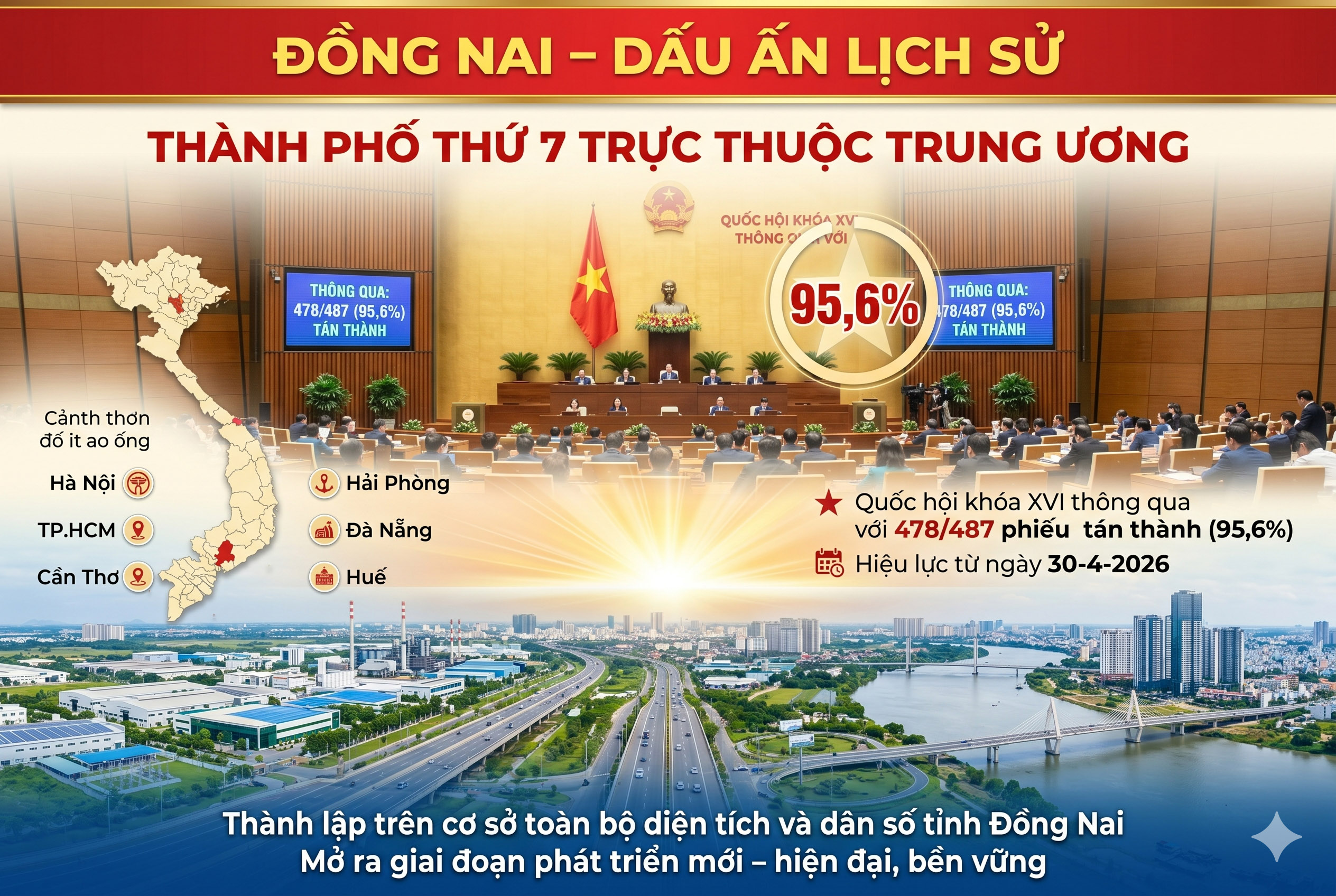 [Video] Đồng Nai: Dấu ấn lịch sử của Thành phố thứ 7 cả nước