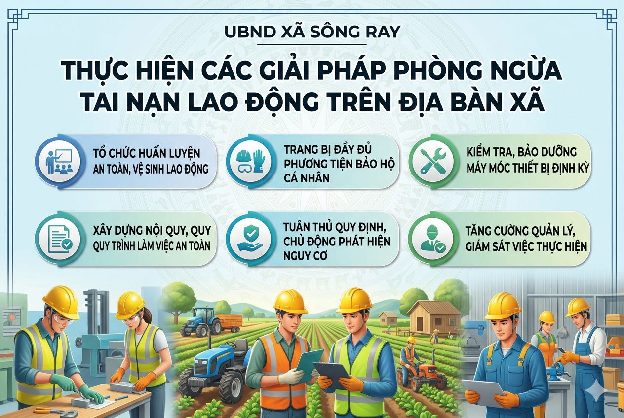 THỰC HIỆN CÁC GIẢI PHÁP PHÒNG NGỪA TAI NẠN LAO ĐỘNG TRÊN ĐỊA BÀN XÃ