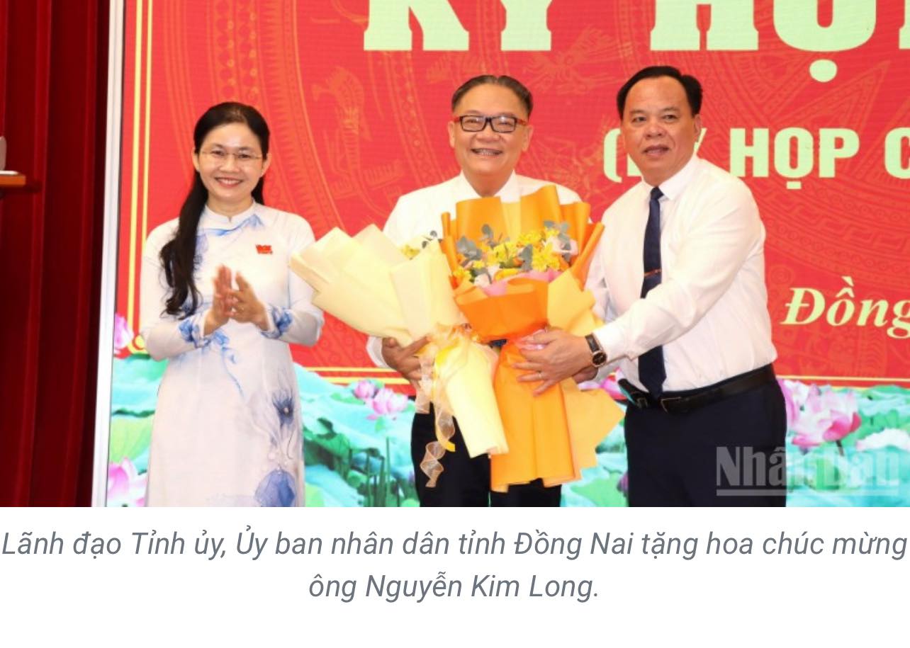 Ông Nguyễn Kim Long được bầu giữ chức Phó Chủ tịch Ủy ban nhân dân tỉnh Đồng Nai