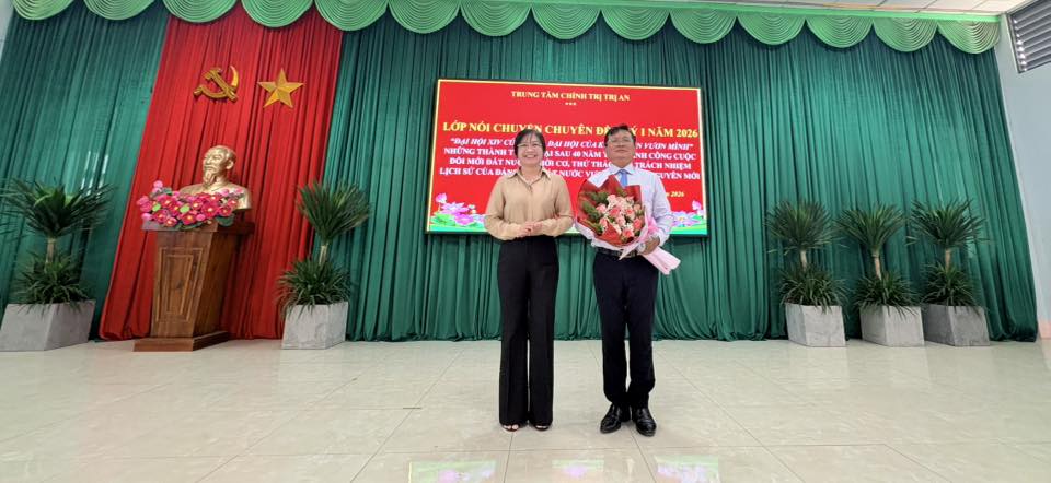 Đảng ủy xã Tân An phối hợp với Trung tâm Chính trị Trị An tổ chức lớp nói chuyện chuyên đề quý I năm 2026.