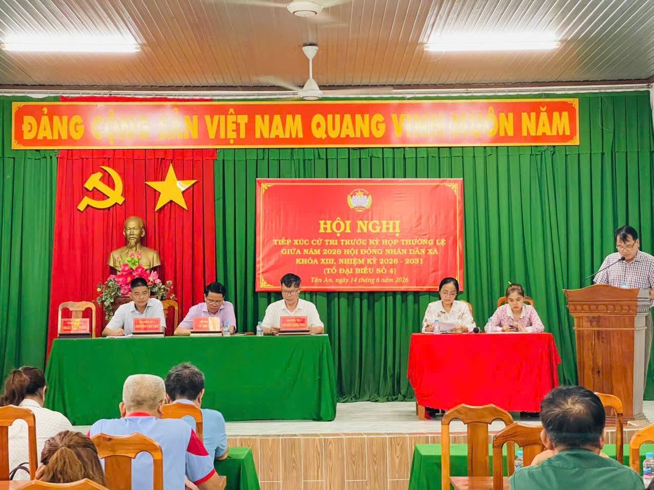 XÃ TÂN AN TỔ CHỨC THÀNH CÔNG CÁC HỘI NGHỊ TIẾP XÚC CỬ TRI TRƯỚC KỲ HỌP THƯỜNG LỆ GIỮA NĂM 2026 CỦA ĐẠI BIỂU HĐND XÃ KHÓA XIII, NHIỆM KỲ 2026 - 2031