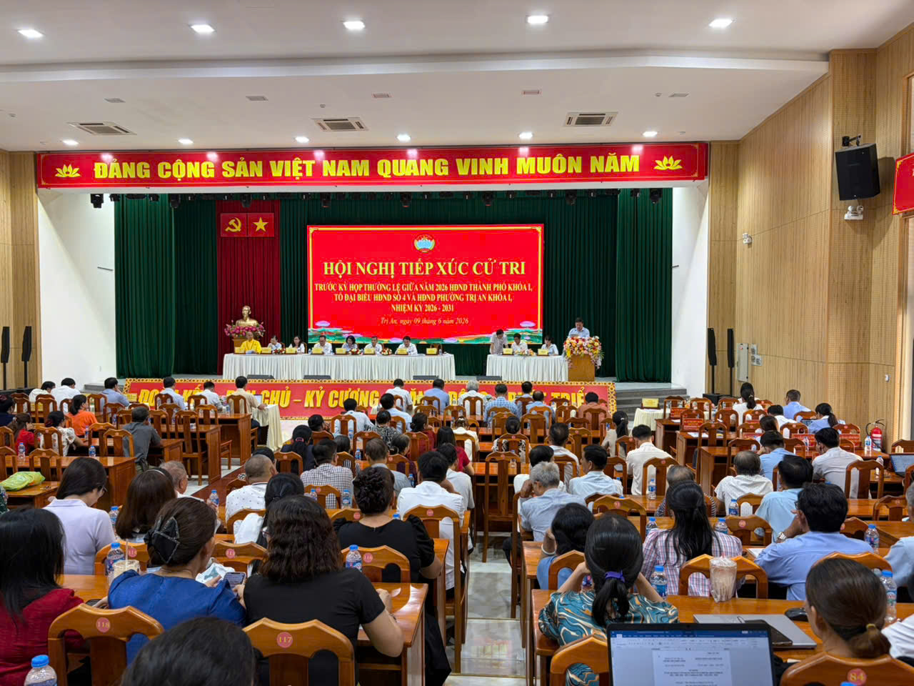 Hội nghị tiếp xúc cử tri trước Kỳ họp thường lệ giữa năm 2026 HĐND thành phố khóa I, Tổ đại biểu HĐND số 4 và HĐND phường Trị An Khóa I, nhiệm kỳ 2026 - 2031.