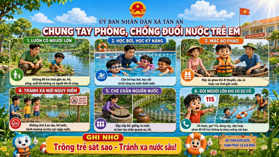 CHUNG TAY PHÒNG, CHỐNG ĐUỐI NƯỚC TRẺ EM – BẢO VỆ AN TOÀN CHO MỌI TRẺ EM