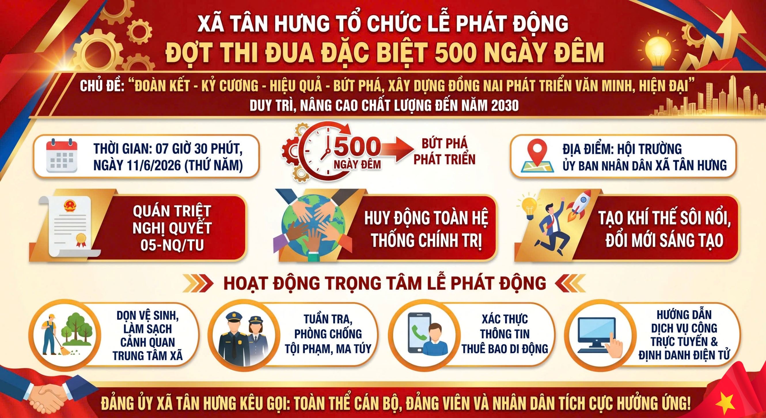 'A red and white poster with text and images

Description automatically generated'