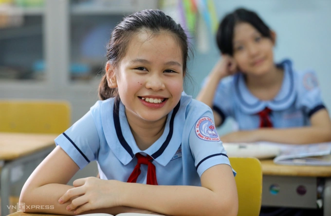 Ảnh minh họa: Học sinh tiểu học Đinh Tiên Hoàng (quận 1 cũ) TP HCM. Ảnh: Quỳnh Trần.