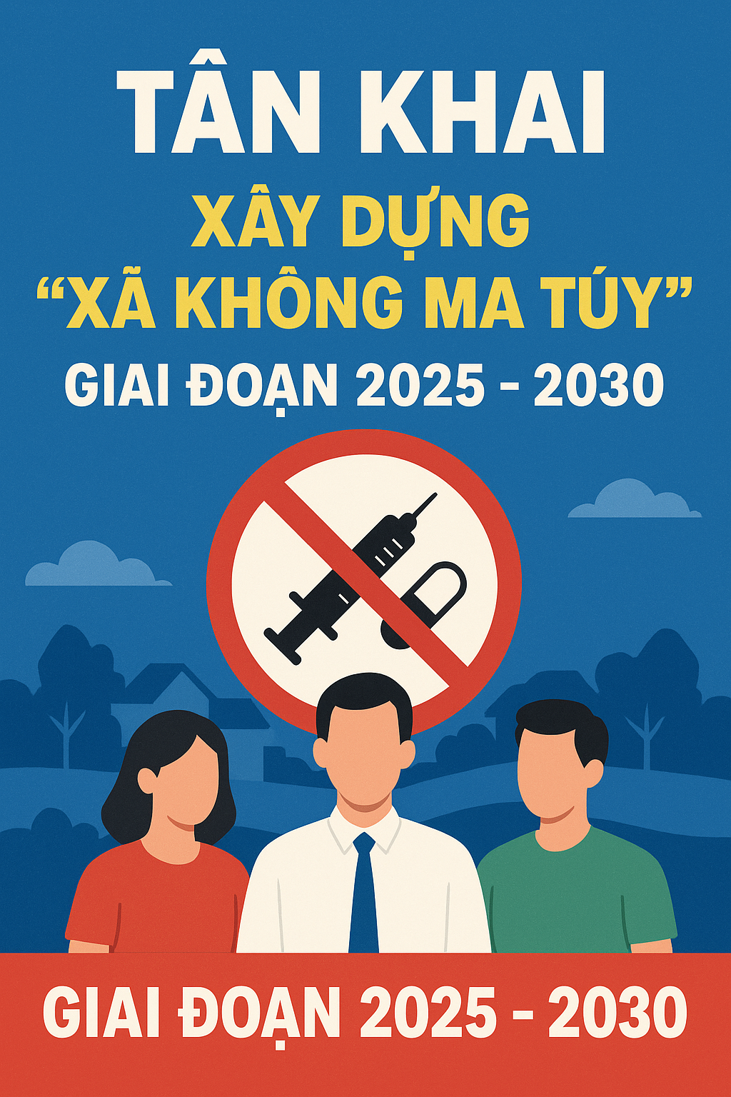 Xã Tân Khai triển khai xây dựng “Xã không ma túy” giai đoạn 2025 – 2030.