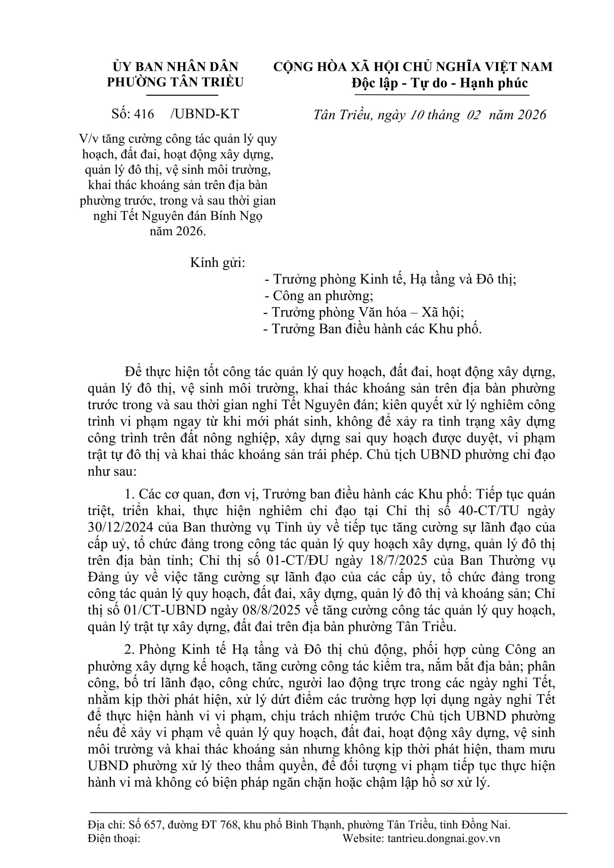 Tăng cường công tác kiểm tra trong dịp nghỉ tết nguyên đán hình ảnh 0
