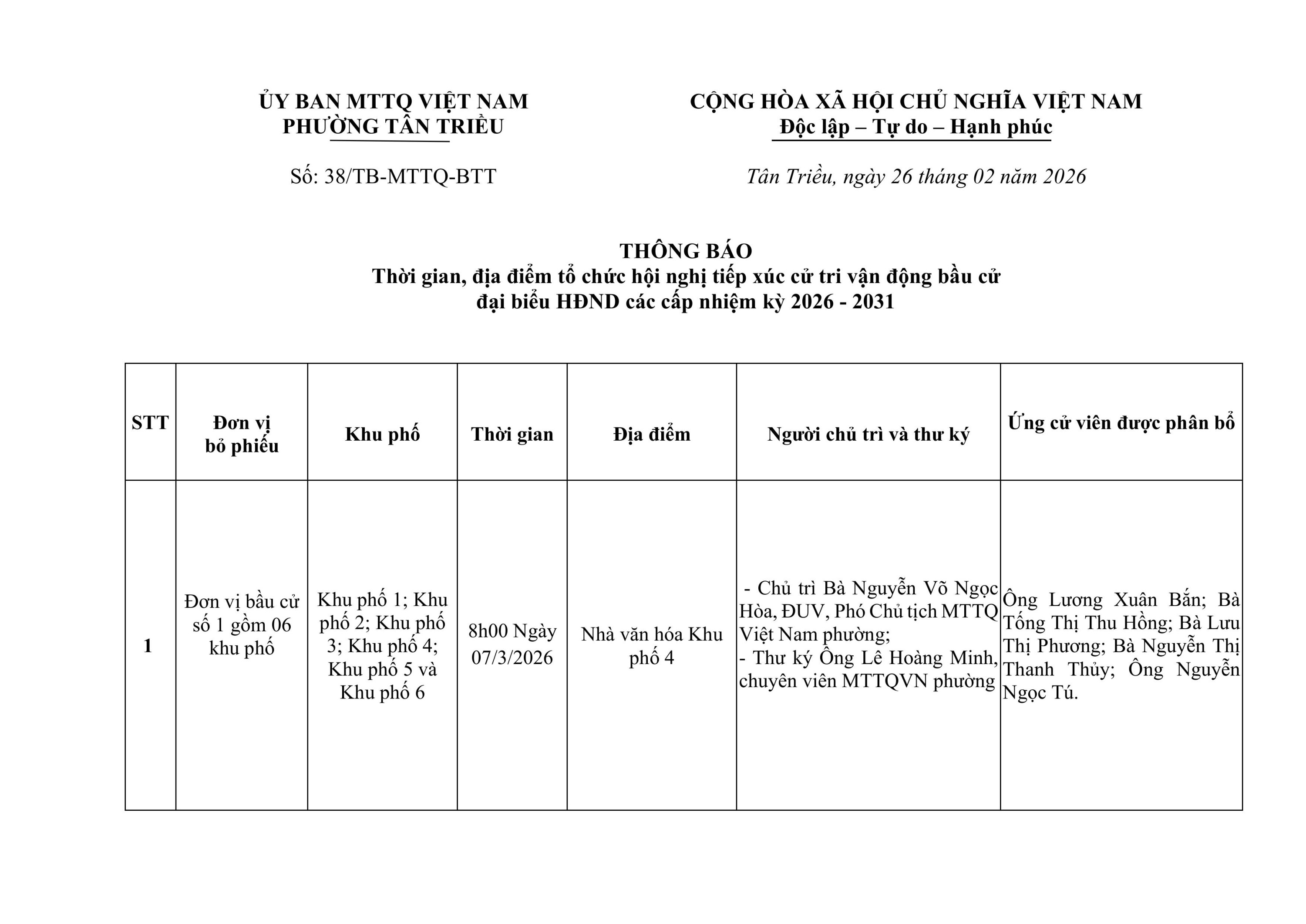 38 TB lịch vận động ứng cử dadongdau hình ảnh 0