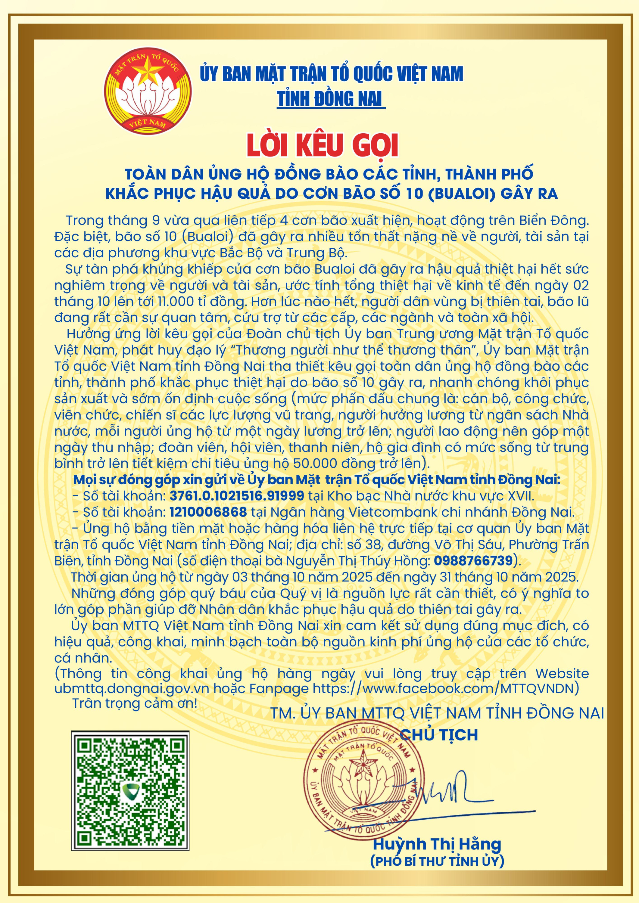 ung hộ bão