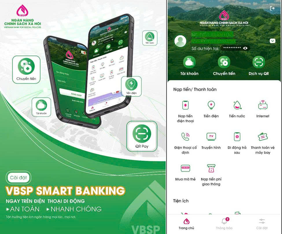 Ứng dụng dịch vụ VBSP SmartBanking