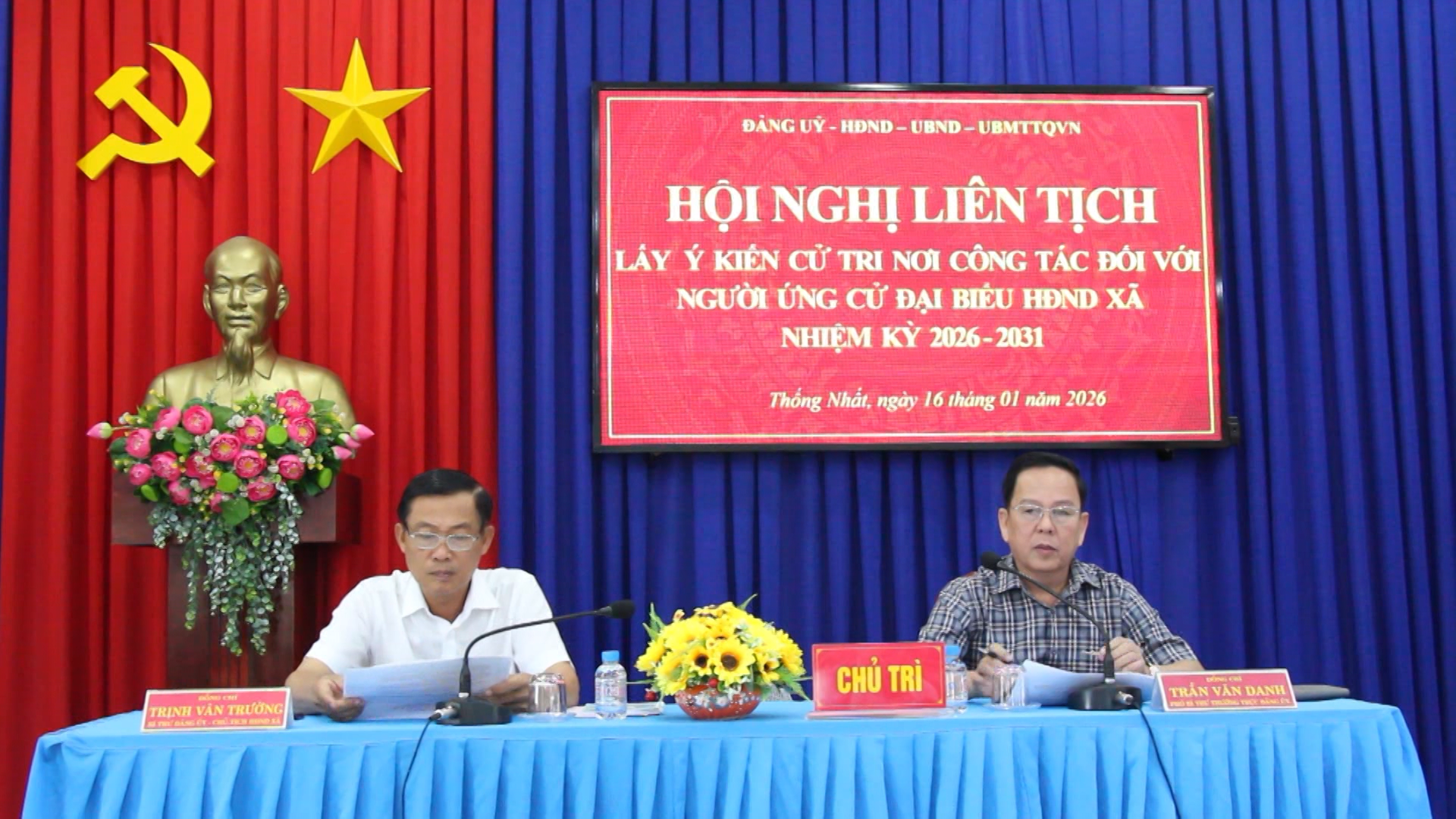 Hội nghị lấy ý kiến cử tri nơi công tác đối với người ứng cử đại biểu HĐND xã nhiệm kỳ 2026 2031