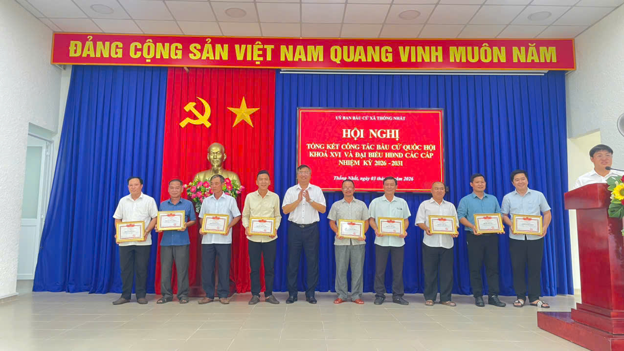 Xã Thống Nhất tổng kết công tác bầu cử