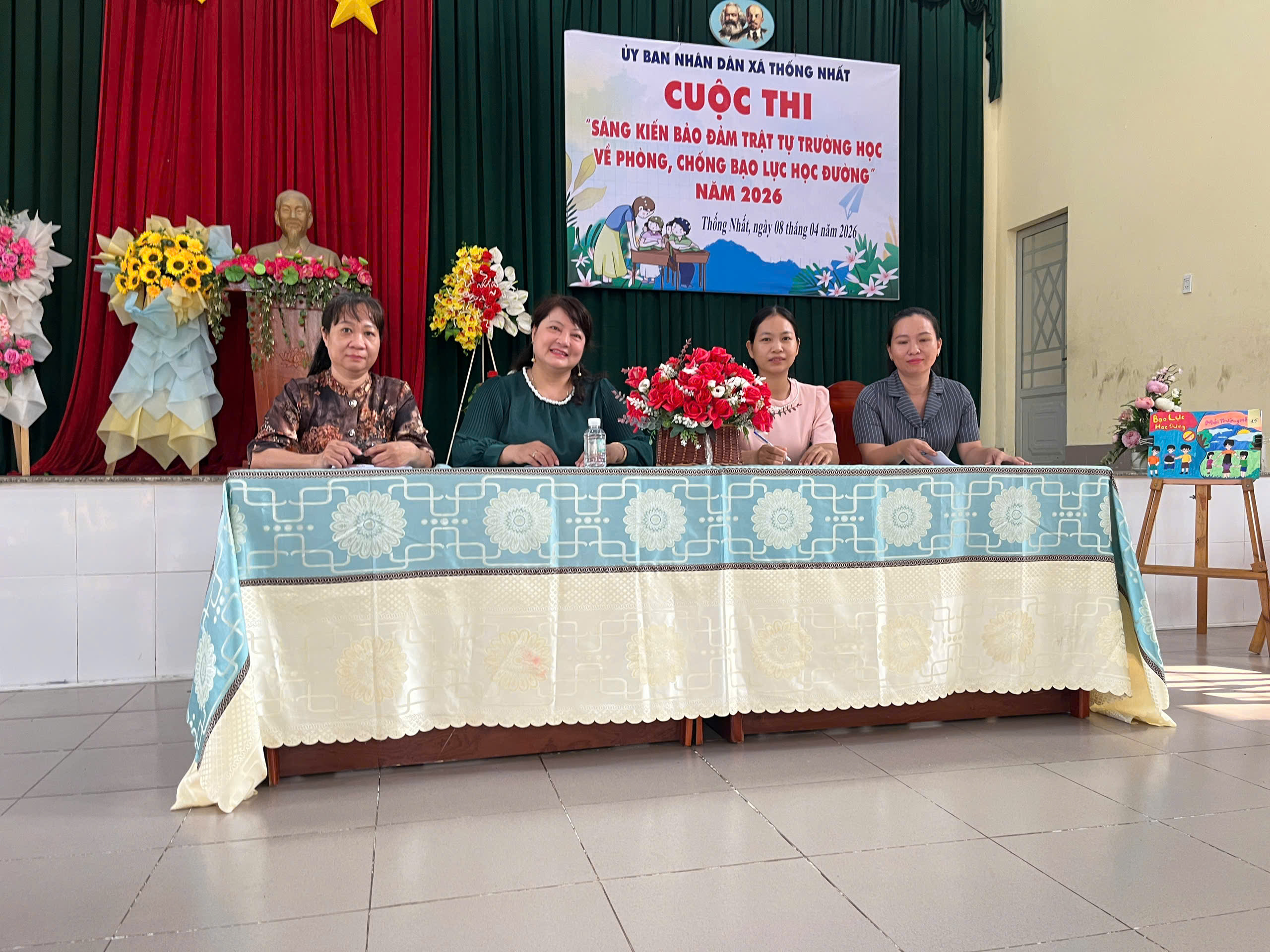 Tổ chức Cuộc thi “Sáng kiến bảo đảm trật tự trường học về phòng, chống bạo lực học đường” xã Thống Nhất.
