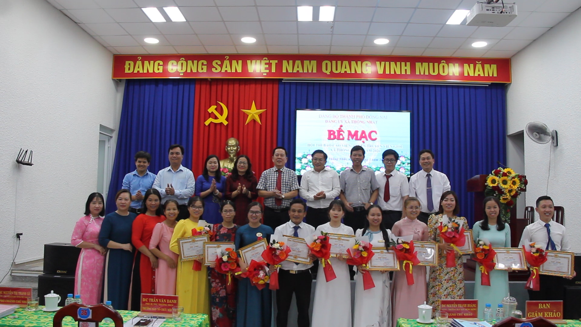 Đảng ủy xã Thống Nhất tổ chức hội thi báo cáo viên, tuyên truyền viên giỏi