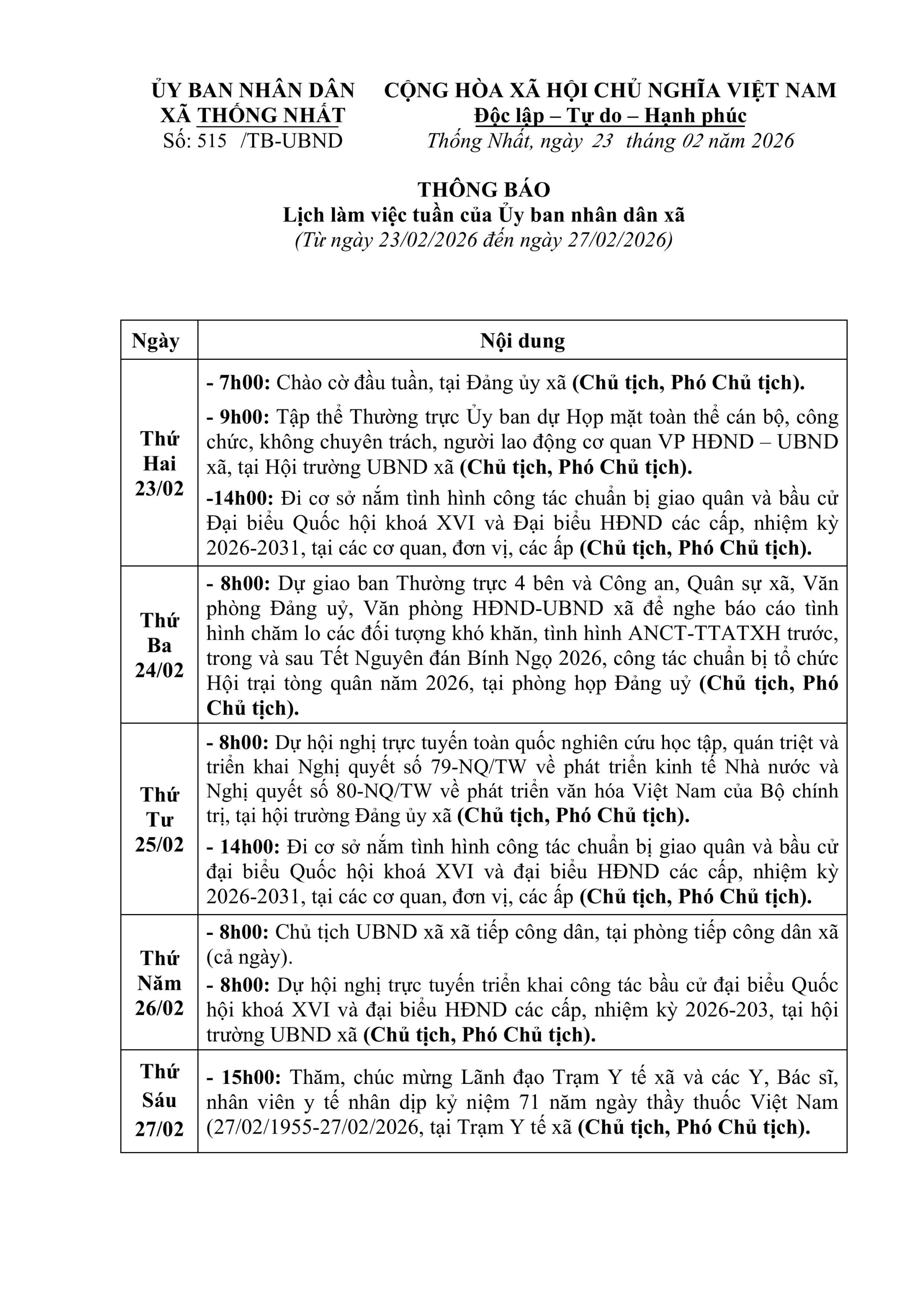 515 Lịch công tác tuần images 0