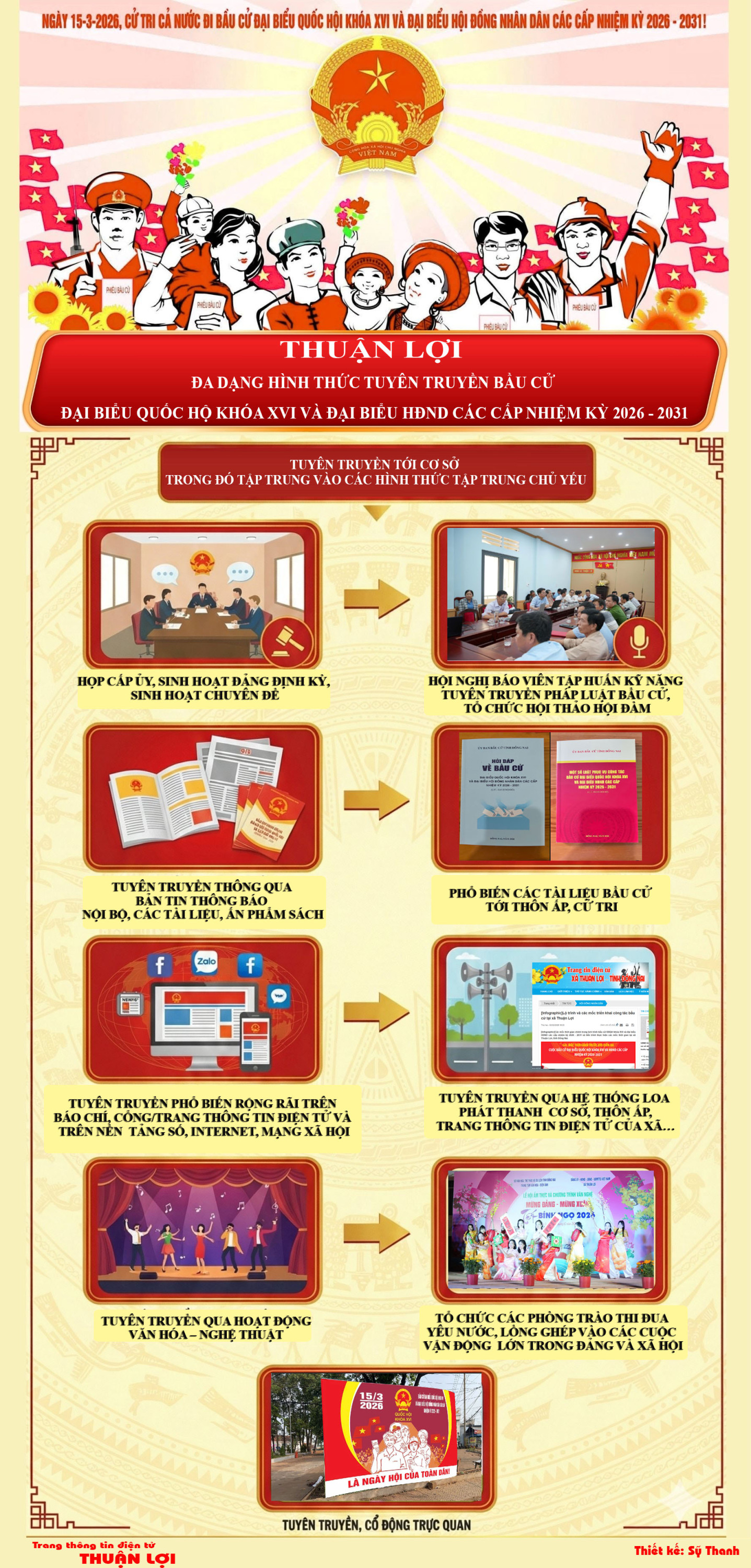 Thuận lợi đang dạng trong các hình thức tuyên truyền bầu cử
