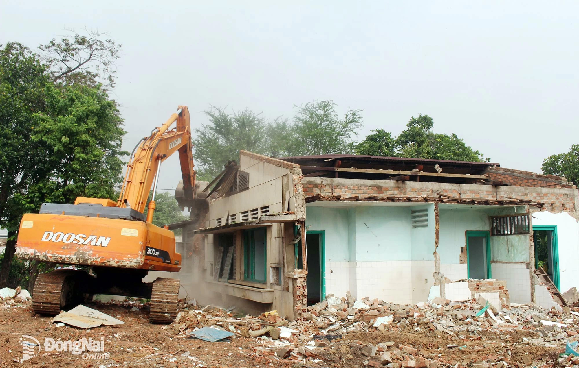 Công trình đầu tiên bị cưỡng chế thu hồi đất tại Khu công nghiệp Biên Hòa 1. Ảnh: Biên Hùng