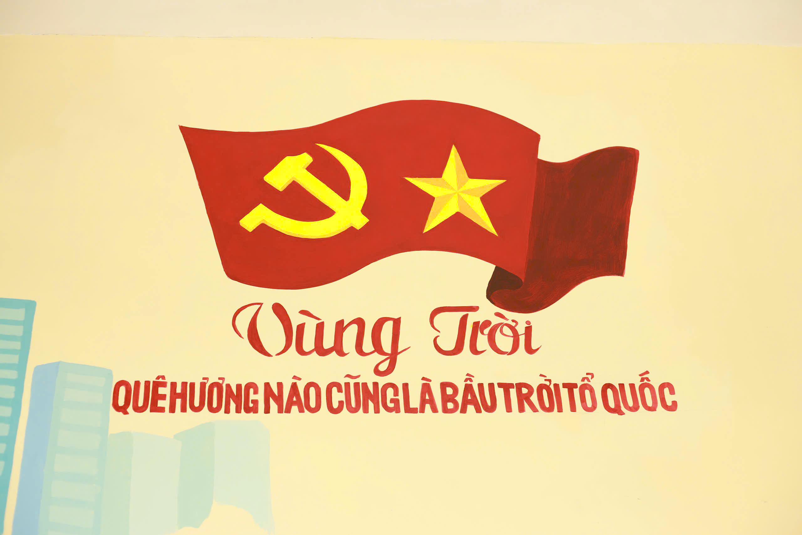 Tuổi trẻ phường Trấn Biên thực hiện công trình tranh bích họa chào mừng Đại hội Đại biểu Đảng bộ phường Trấn Biên - Lần thứ I, nhiệm kỳ 2025–2030