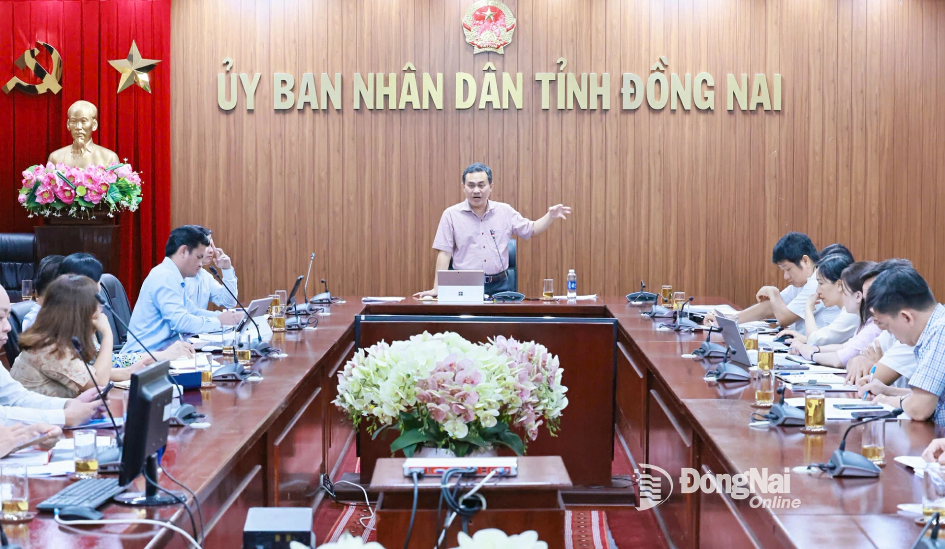 Ủy viên Ban Thường vụ Tỉnh ủy, Phó Chủ tịch UBND tỉnh Đồng Nai Lê Trường Sơn phát biểu chỉ đạo. Ảnh: Công Nghĩa