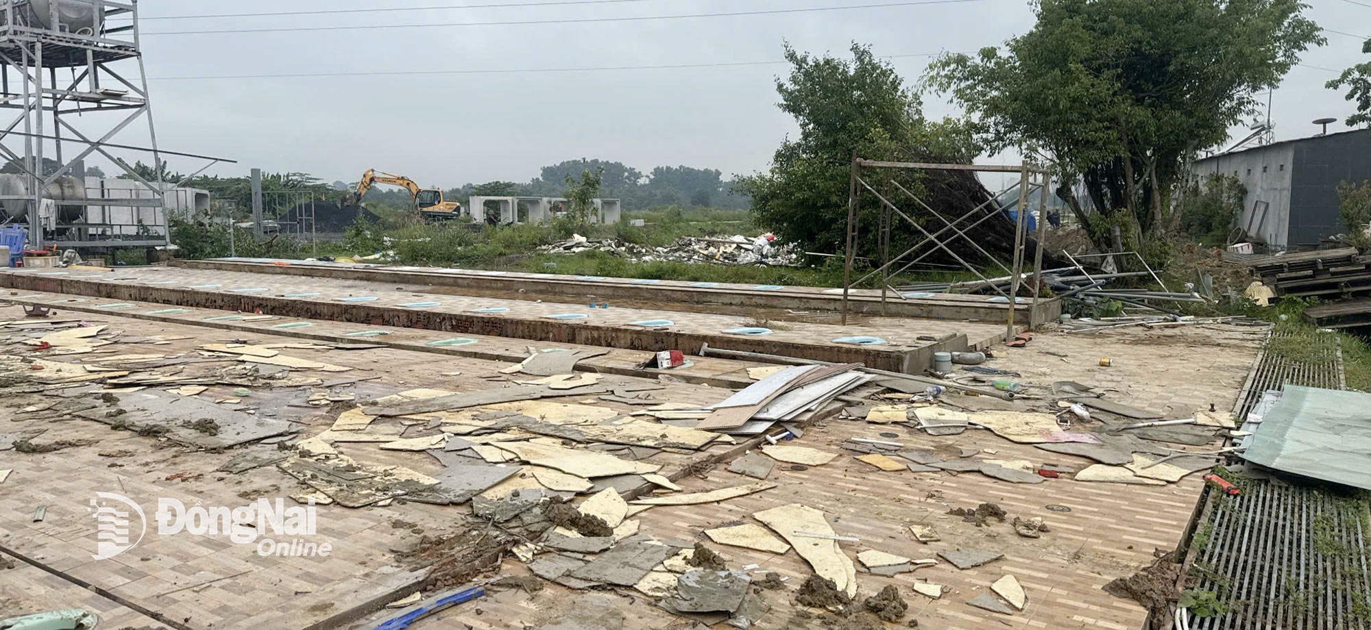 Mặt bằng trong khuôn viên chùa Tỉnh Hội đã được bàn giao để thực hiện thi công vào ngày 17-9. Ảnh: Khắc Thiết