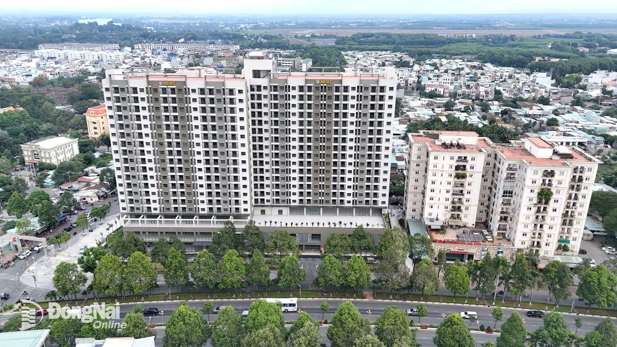 Một góc Khu nhà ở xã hội A6, A7 (phường Trấn Biên, tỉnh Đồng Nai). Ảnh tư liệu