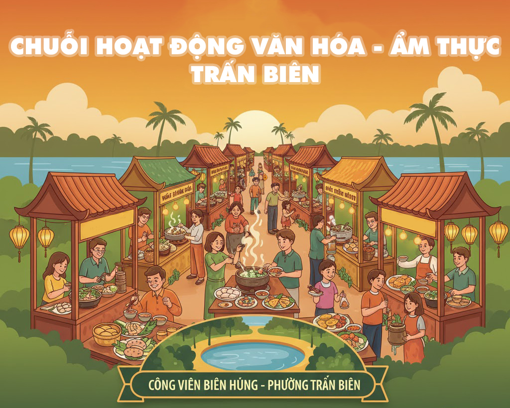 Tổ chức “Chuỗi hoạt động Văn hoá - Ẩm thực Trấn Biên” phường Trấn Biên lần thứ I năm 2025