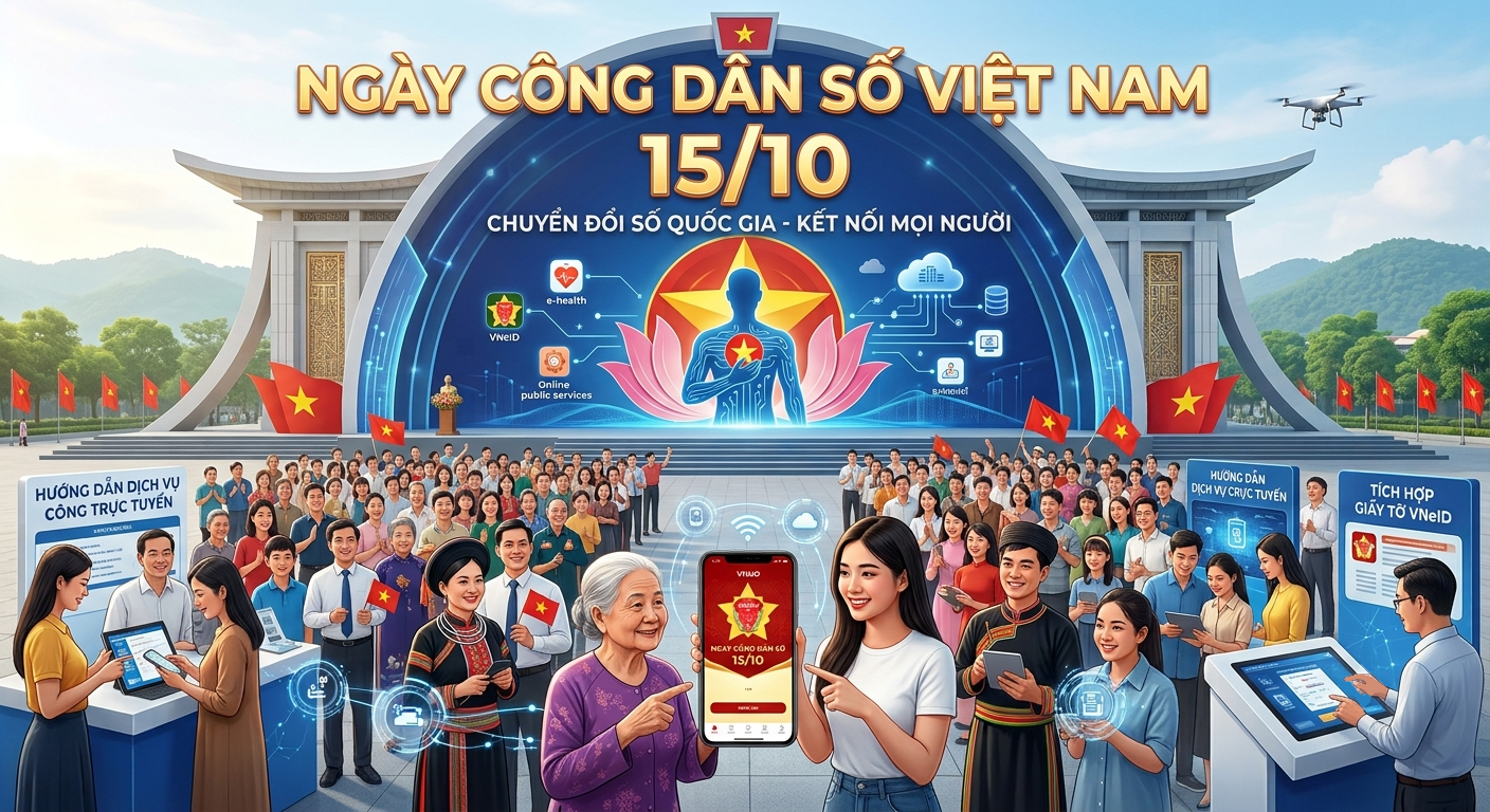 Ngày 15/10 hằng năm là Ngày Công dân số Việt Nam