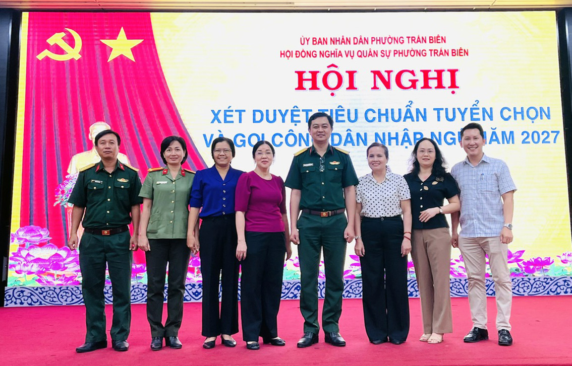 Phường Trấn Biên Tổ Chức Hội Nghị Xét Duyệt Tiêu Chuẩn  Tuyển Chọn, Gọi Công Dân Nhập Ngũ Năm 2027