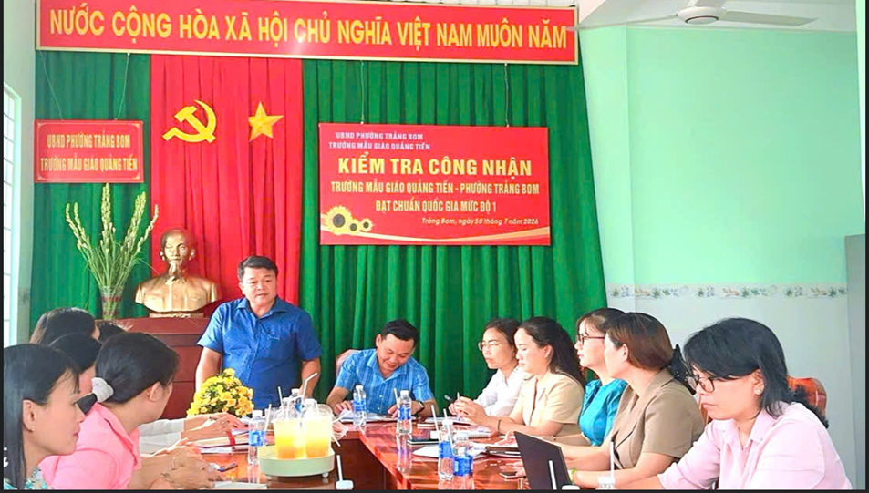 TRƯỜNG MẪU GIÁO QUẢNG TIẾN ĐẠT KẾT QUẢ TỐT QUA THẨM ĐỊNH CÔNG NHẬN ĐẠT CHUẨN QUỐC GIA