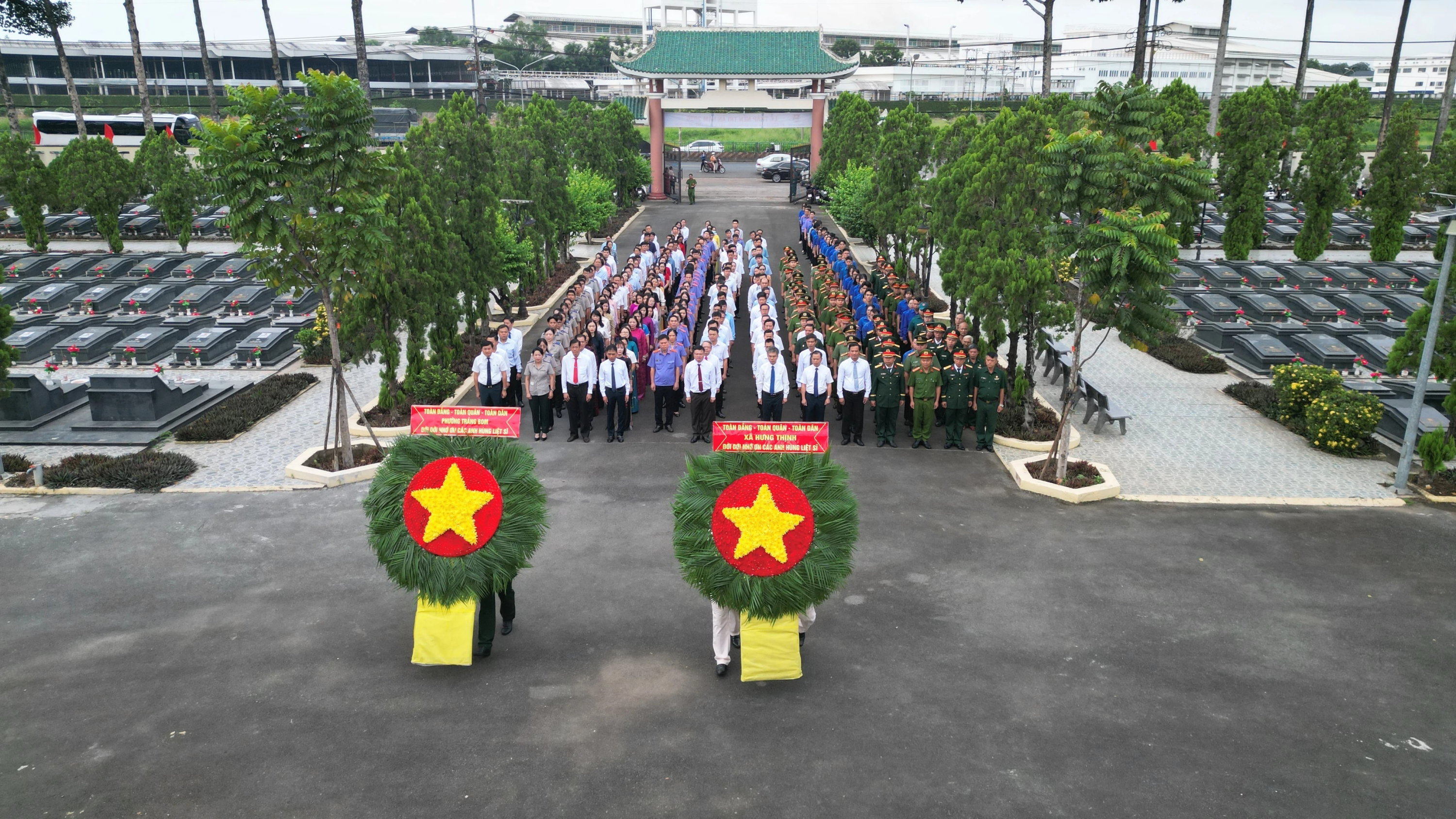 Lễ dâng hương tại Nghĩa trang liệt sĩ, Bia ghi danh liệt sĩ tại Đình thần Trảng Bom và Đền thờ Hùng Vương nhân dịp kỷ niệm 79 năm Ngày Thương binh - Liệt sĩ (27/7/1947 - 27/7/2026)